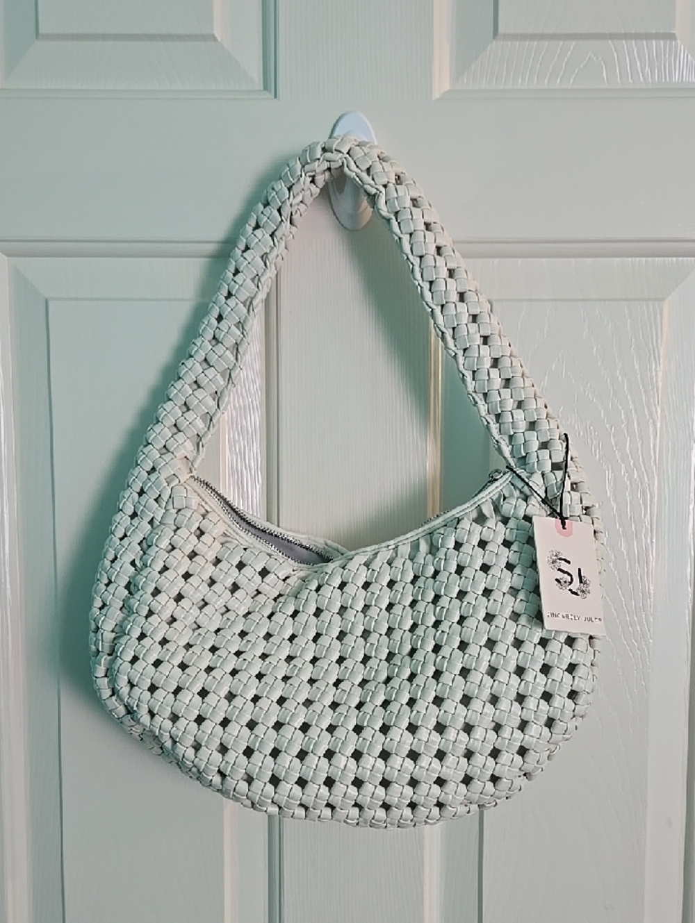Sincerely Jules Woven Crescent Shoulder Bag